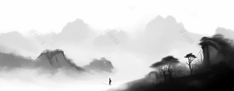 烟雾缭绕若有若无水墨中国画背景壁纸抽象水墨山水风景画,插画/手绘图,插画/手绘图库,插画/手绘图下载,插画/手绘